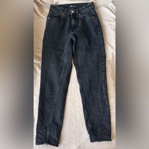 Zara black denim mom jeans - worn once.